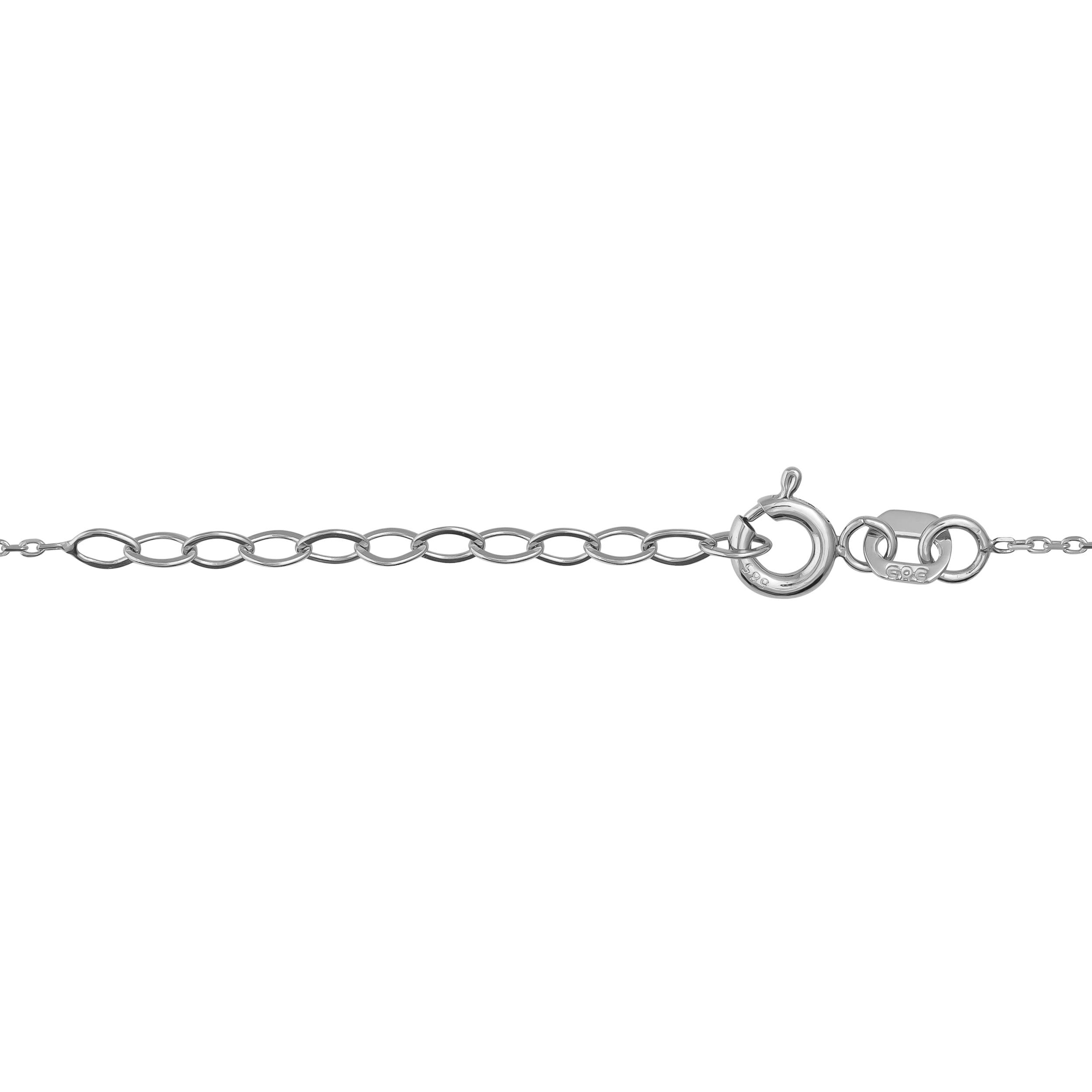 Sterling silver necklace chain with lobster clasp and adjustable oval links