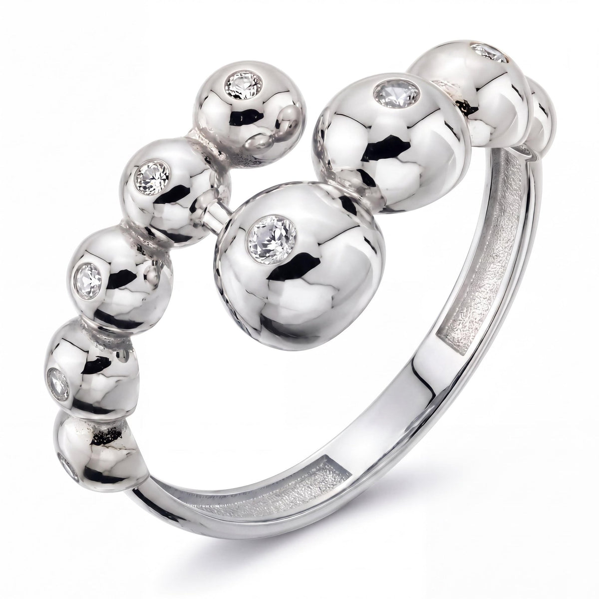 14K gold bubble ring, product photo