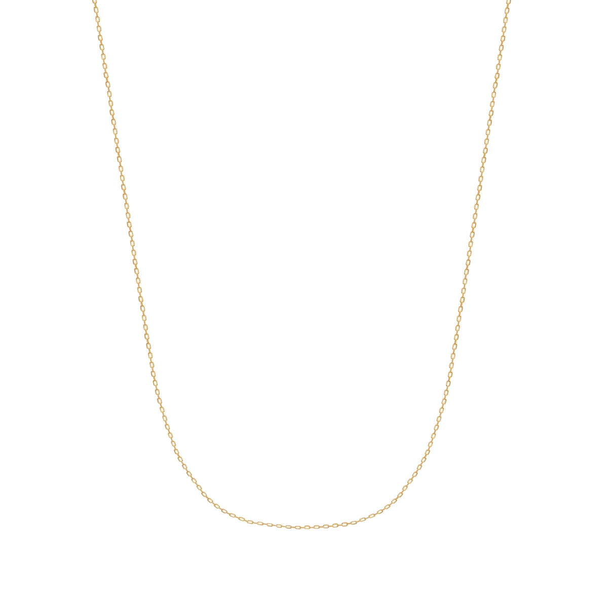 14K gold cable chain extender chain necklace, product photo