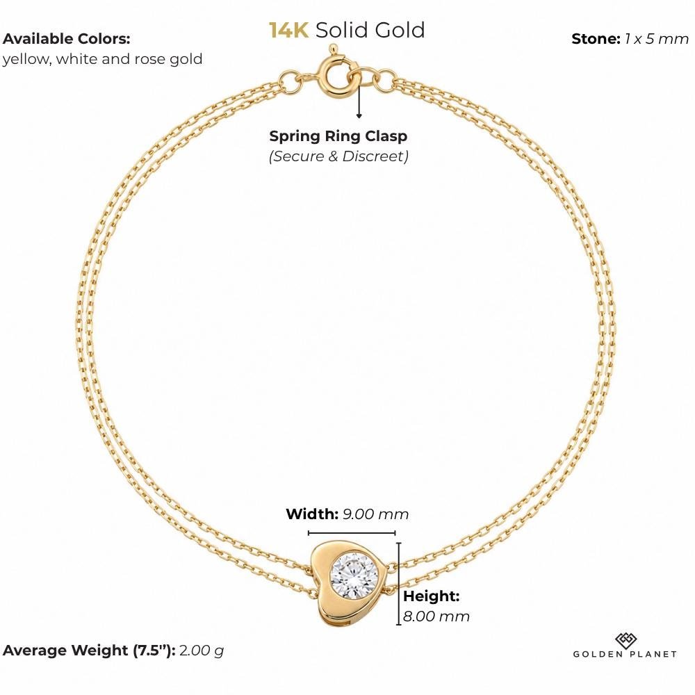 14K gold heart size and weight guide, size and weight guide