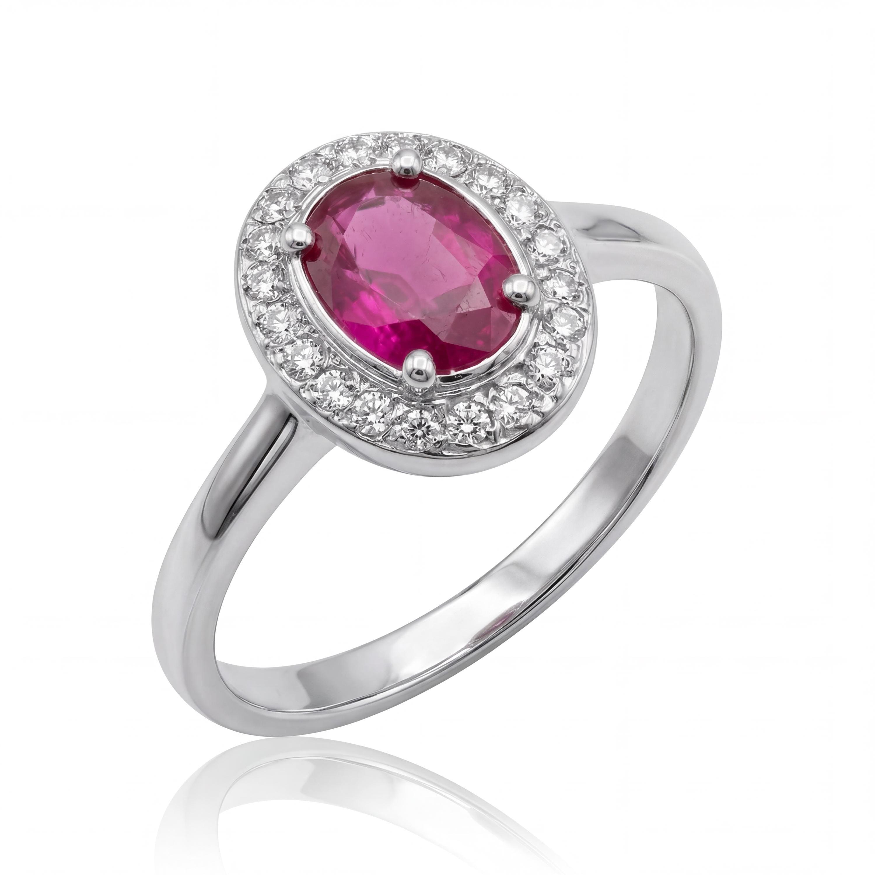14K solid gold ruby ring, styled view