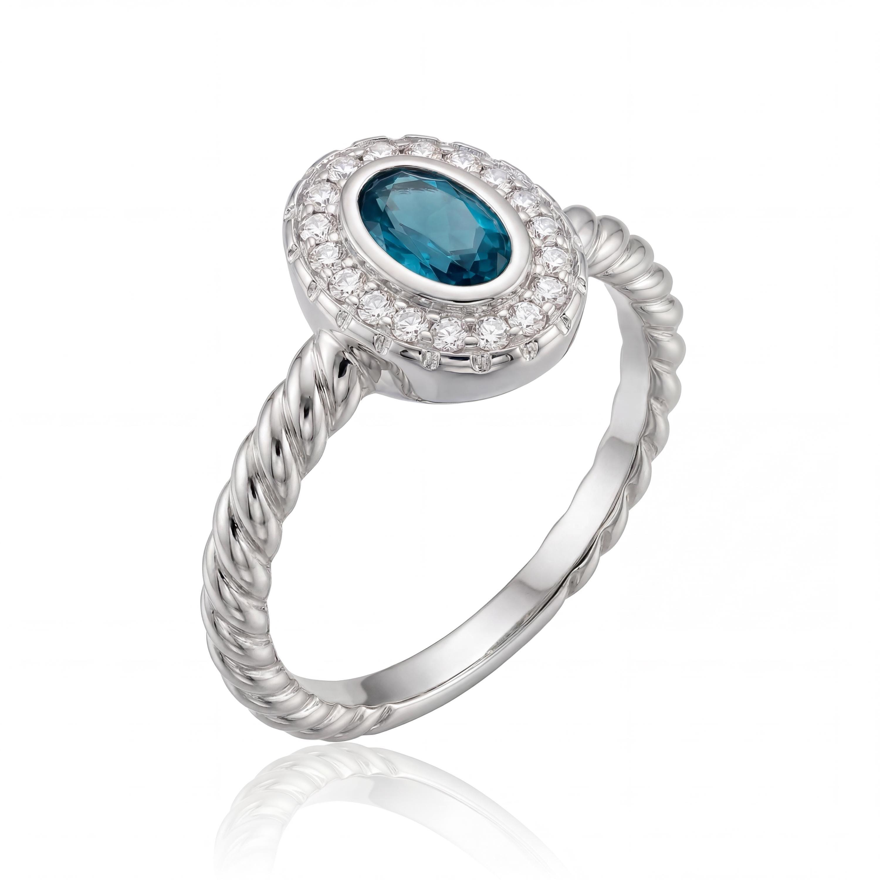 14K solid gold turquoise ring, styled view