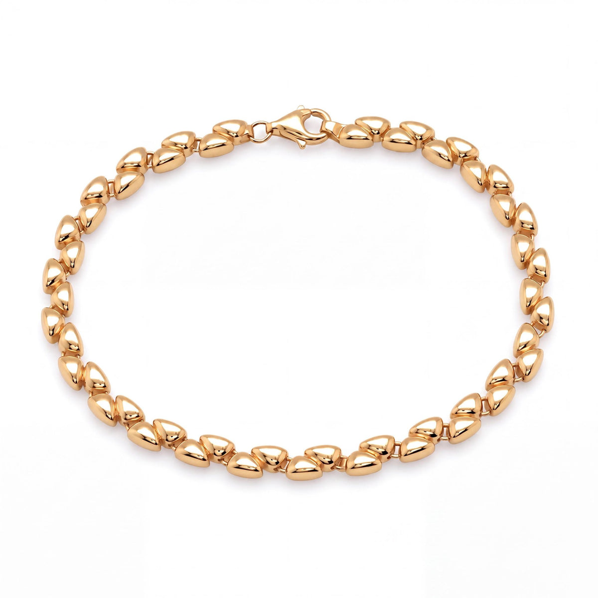 14K gold link bracelet, product photo