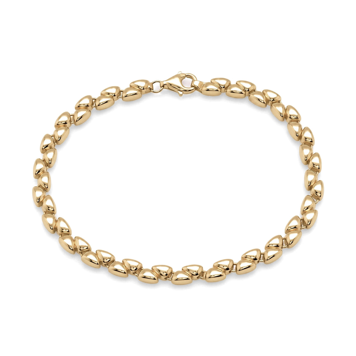 14K gold link bracelet, product photo