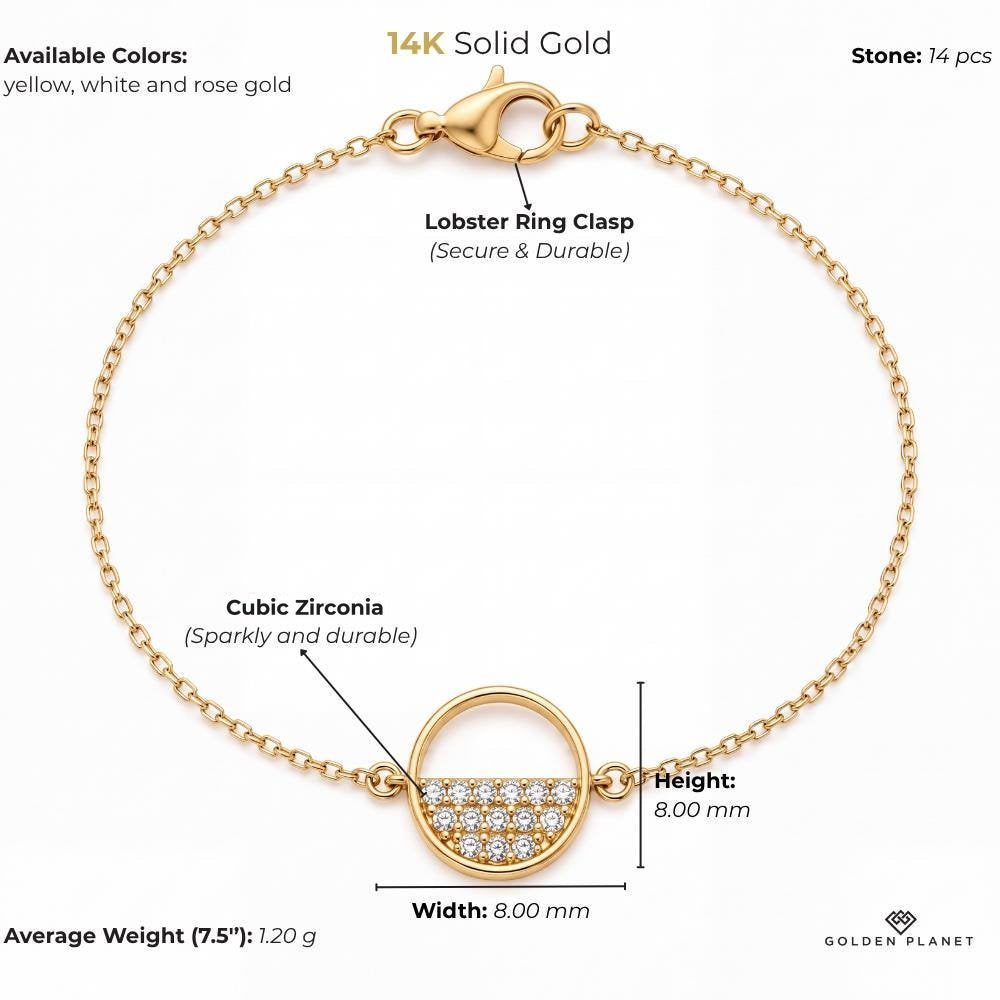 14K gold open circle size and weight guide, size and weight guide