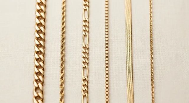 14K Gold Chain Types Explained: Cuban, Rope, Figaro, Box & More