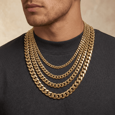 14K Solid Gold Cuban Curb Link Chain Necklace, Handmade Fine Jewelry Men & Women, Unisex