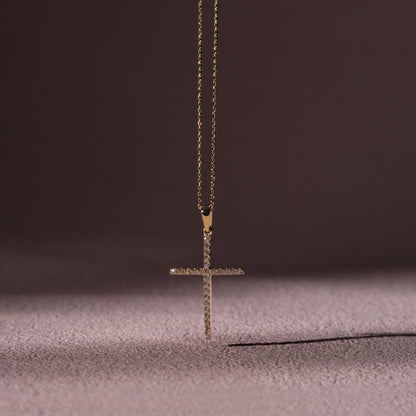 double sided cross pendant necklace