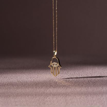 hamsa, evil eye, pendant necklace