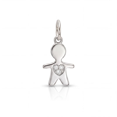 14K gold boy pendant necklace, product photo