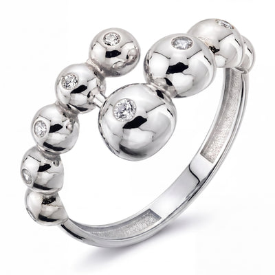 14K gold bubble ring, product photo