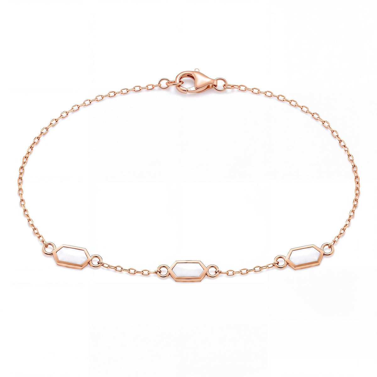 14K gold enamel bracelet, product photo