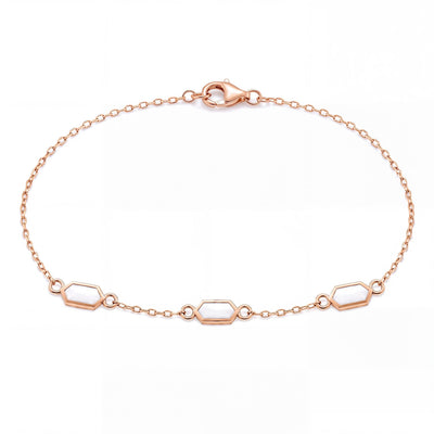 14K gold enamel bracelet, product photo