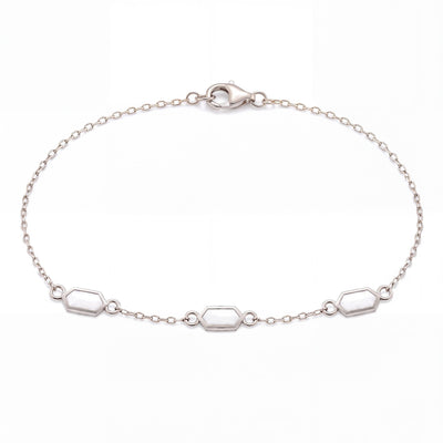 14K gold enamel bracelet, product photo