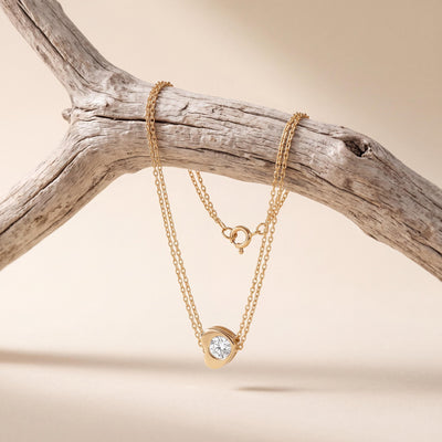 14K gold heart bracelet, styled view