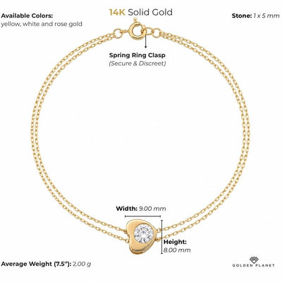 14K gold heart size and weight guide, size and weight guide