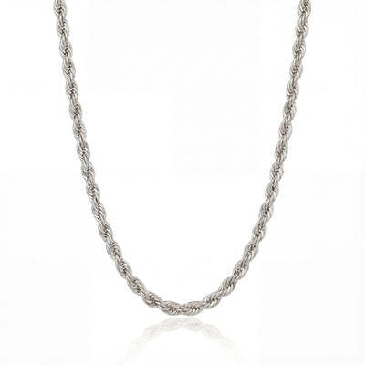 14K Solid Gold Rope Chain Necklace  Fine Jewelry, 2mm to 5mm - Gift for Her