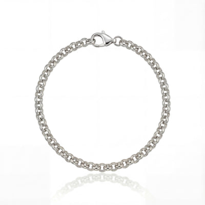 14K Solid Gold Rolo Chain Bracelet - Real Gold, Men & Women, Unisex - Handmade Fine Jewelry