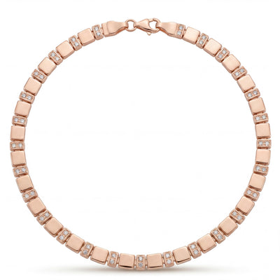 14K Gold Tennis Bracelet, CZ Stone Accent, Luxury Bracelet for Women, Elegant Jewelry Gift