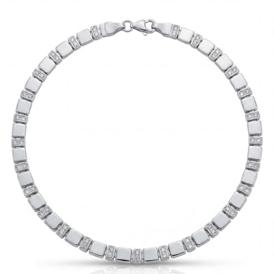 14K Gold Tennis Bracelet, CZ Stone Accent, Luxury Bracelet for Women, Elegant Jewelry Gift
