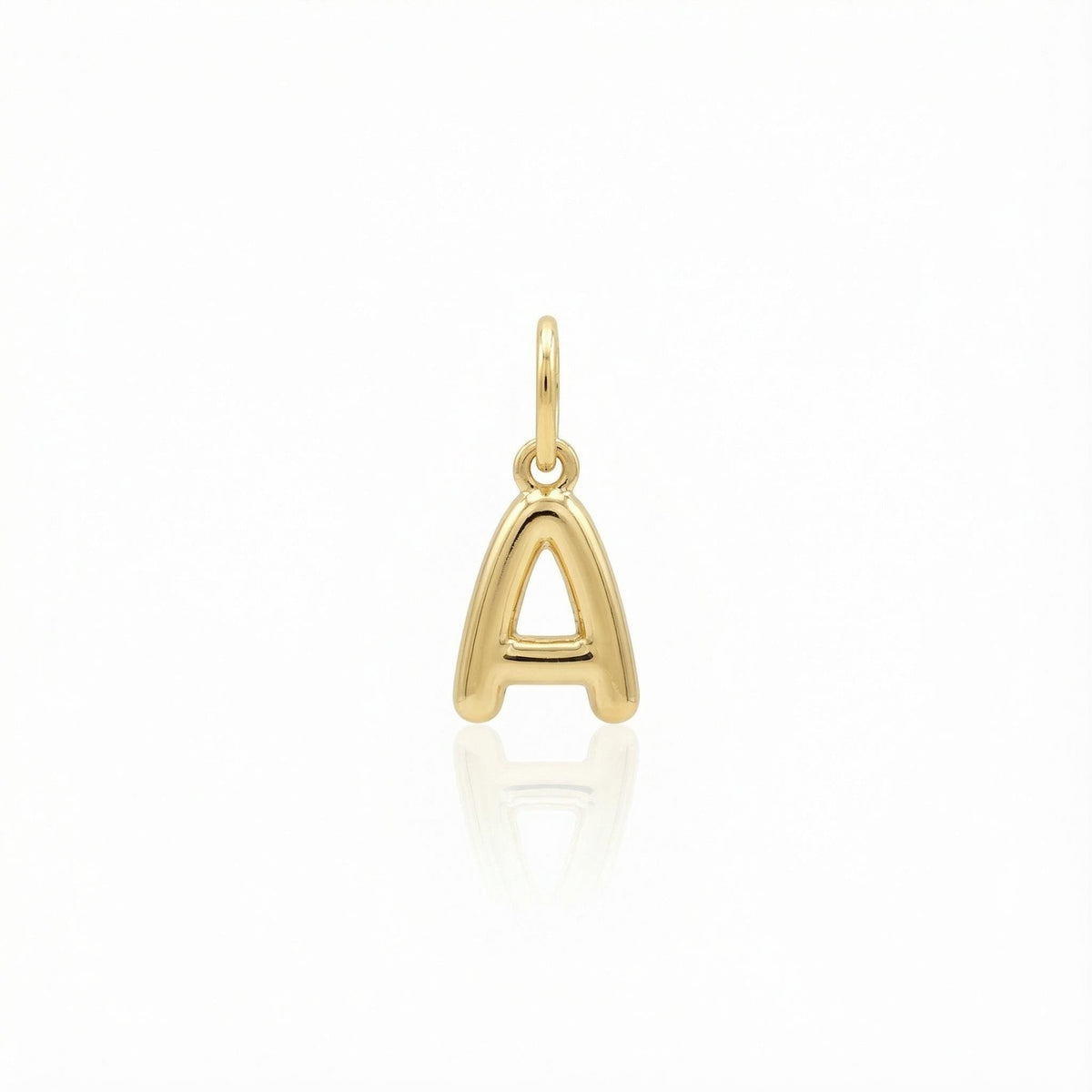14K gold letter necklace, product photo