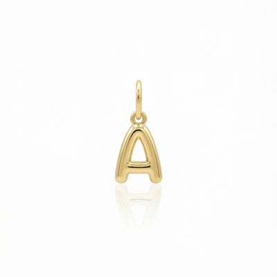 14K gold letter necklace, product photo