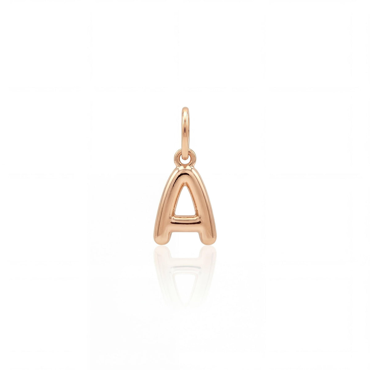14K gold letter necklace, product photo