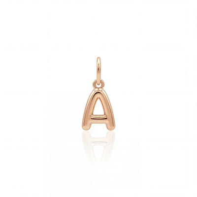 14K gold letter necklace, product photo