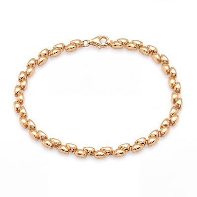 14K gold link bracelet, product photo