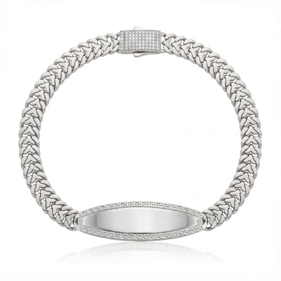 14K gold personalized id name plate bracelet, product photo