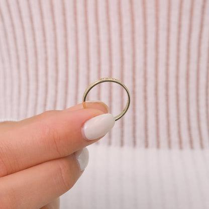 14K Solid Gold Full Eternity Ring – Classic Round Zirconia Band – Gift for Her