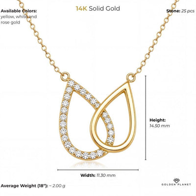 14K gold teardrop size and weight guide, size and weight guide