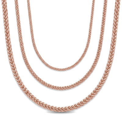 14K rose gold Wheat Chain Necklace